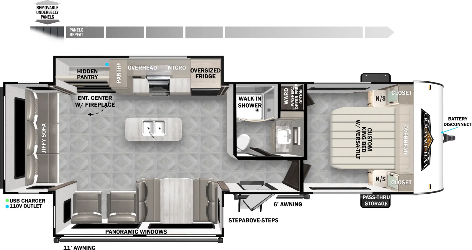 Wildwood 27RE Floorplan